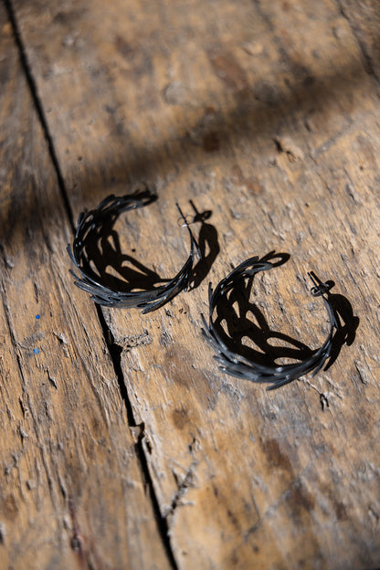 Romarin Large Tapered Hoop Earrings