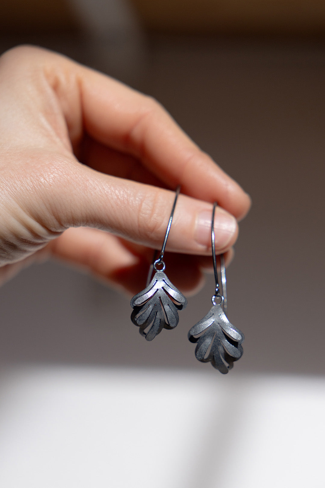 Romarin Hanging Leaf Drop Earrings
