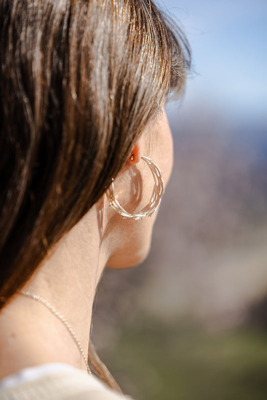 Romarin Large Tapered Hoop Earrings