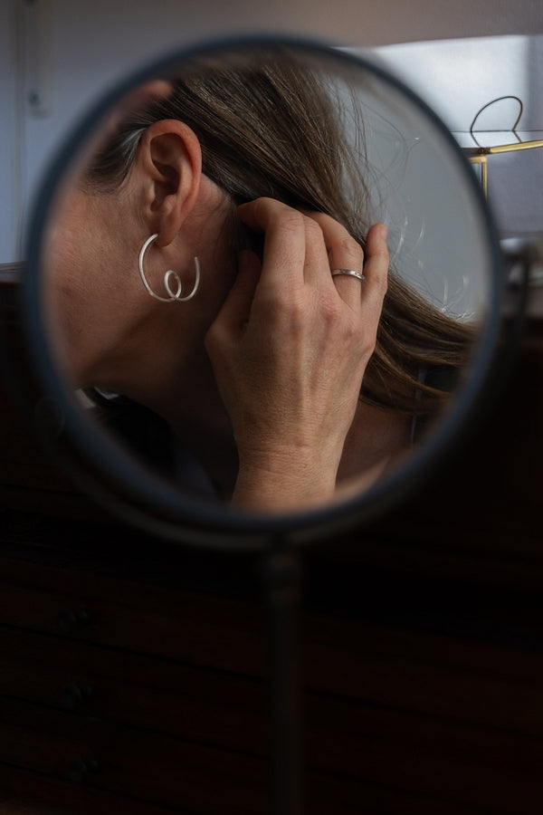 Loopy vine hoop earrings