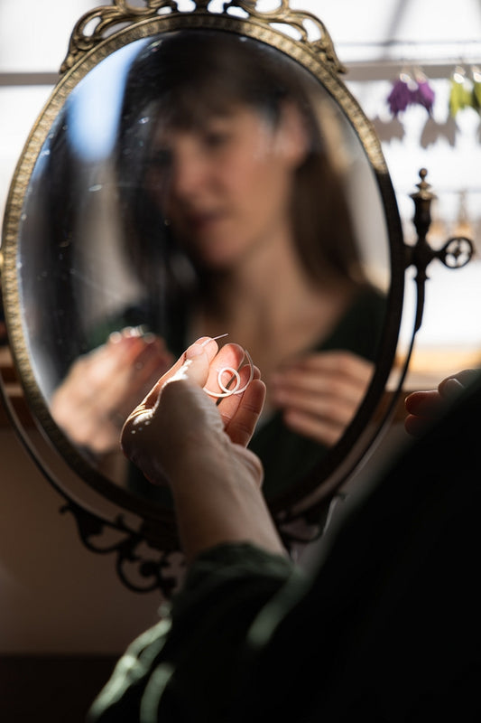 Loopy vine hoop earrings