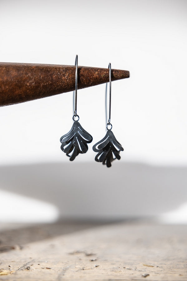 Romarin Hanging Leaf Drop Earrings