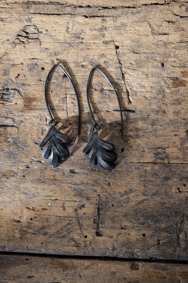 Romarin Hanging Leaf Drop Earrings