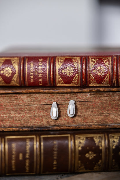 Tiny Romarin Teardrop Post Earrings