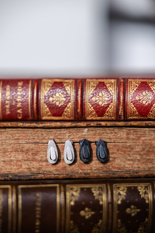 Tiny Romarin Teardrop Post Earrings
