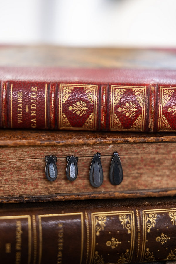 Tiny Romarin Teardrop Post Earrings