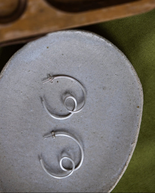 Loopy vine hoop earrings