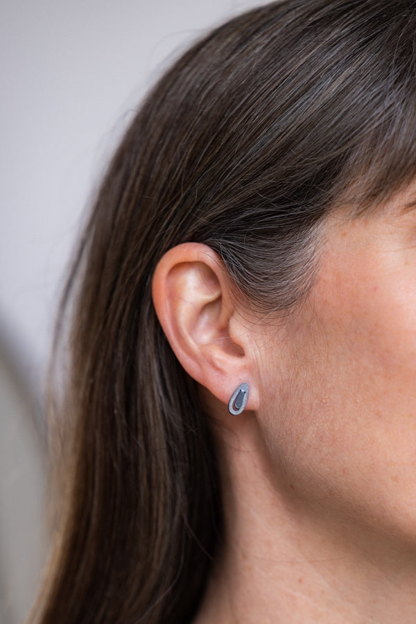 Tiny Romarin Teardrop Post Earrings