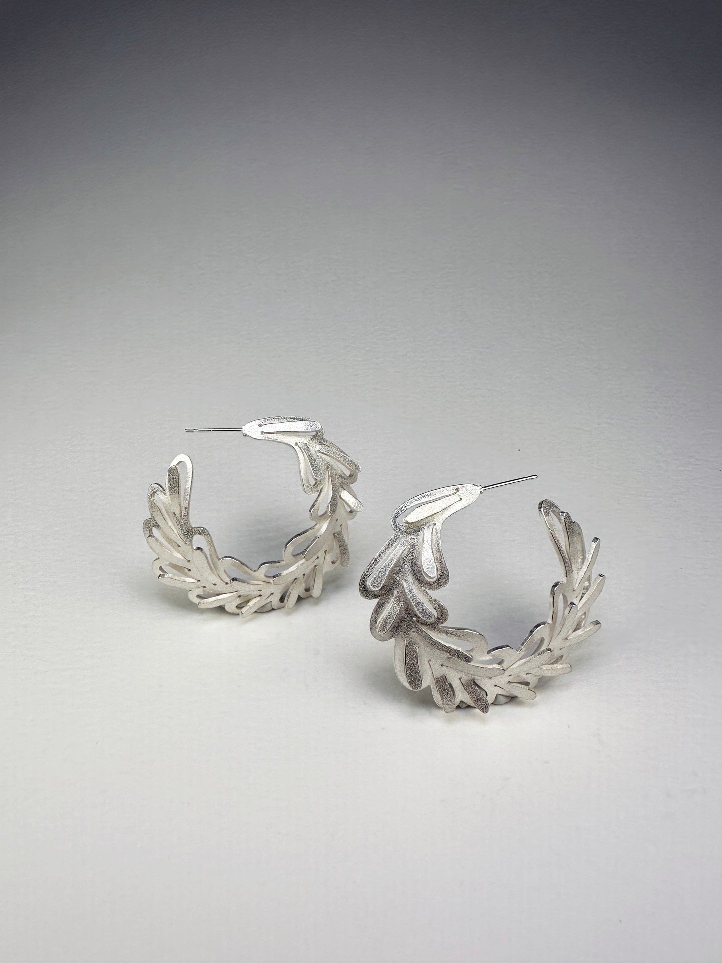 Romarin Large Domed Hoop Earrings