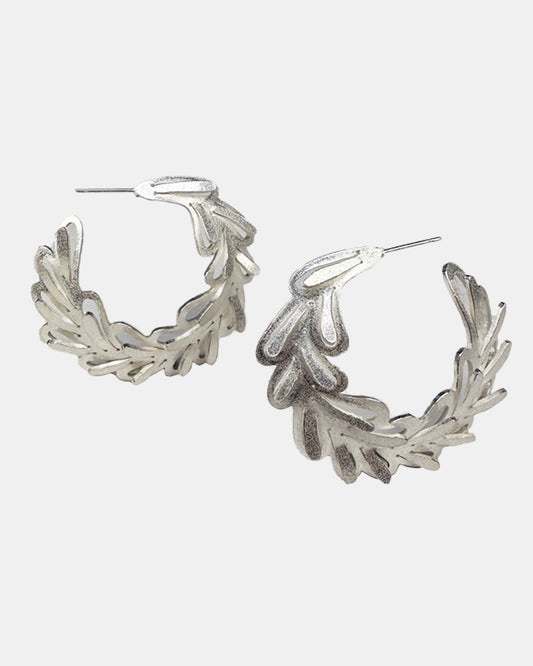 Romarin Large Domed Hoop Earrings